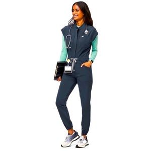 NWT Figs Rafaela Cargo jumpsuit XL Dark Harbor